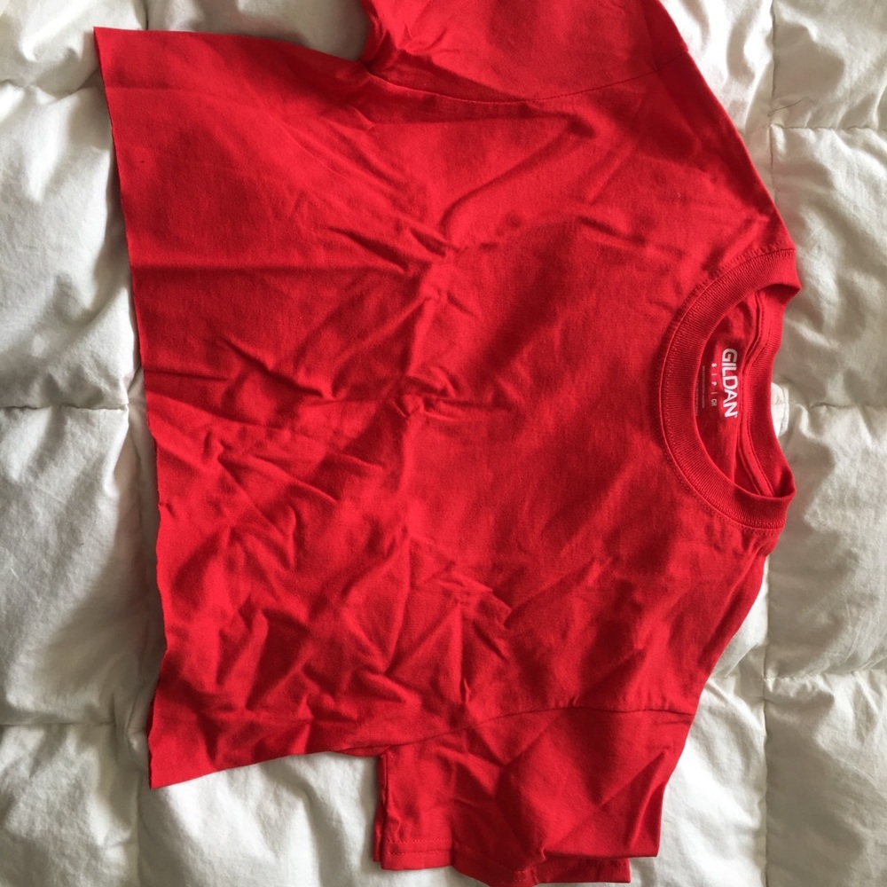 Cropped Plain T-shirt❤️💙🖤